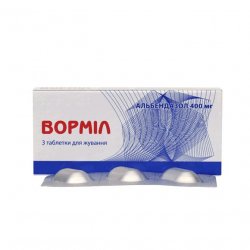 Вормил (аналог Альдазол, Альбендазол) жевательные таблетки 400 мг N3 в Челябинске и области фото
